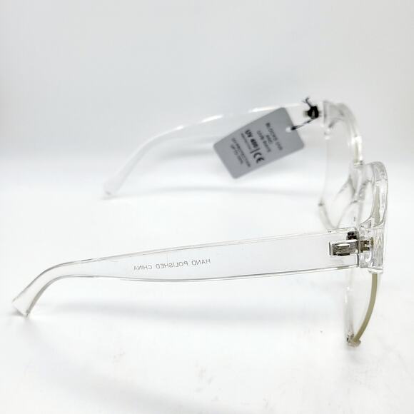 Cat Eye Oversized Clear and Transparent Lightweight Glasses - Picture 3 of 9